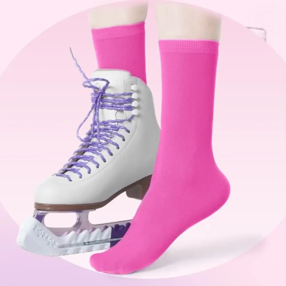 Breathable Ice Skating Socks Comfortable Solid Color Figure Skating Socks Cotton Elastic Roller Skating Socks Children Adult