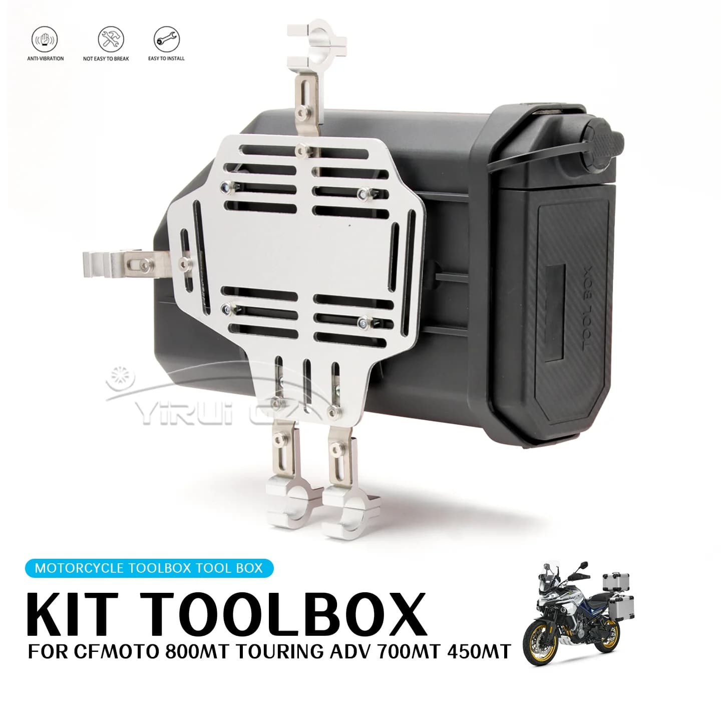 Cassetta degli Attrezzi per Moto CFMOTO 800MT 650 MT, Impermeabile, Decorativa Laterale, Kit di Pronto Soccorso/Assistenza Stradale, 450 MT 700 MT