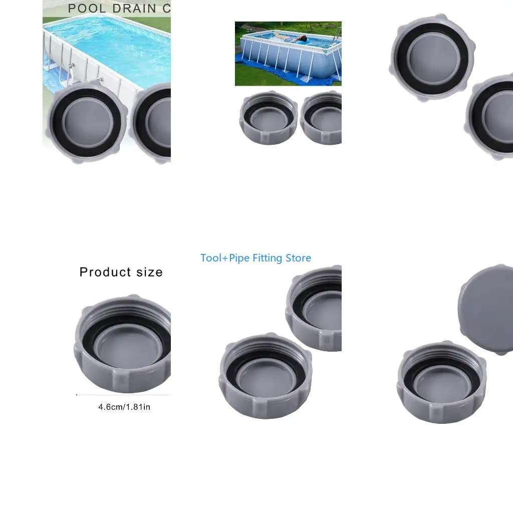 F92B 2Pcs Practical Pool Drain Caps Spare Part for P6H1158ASS16 Swimming Accessories