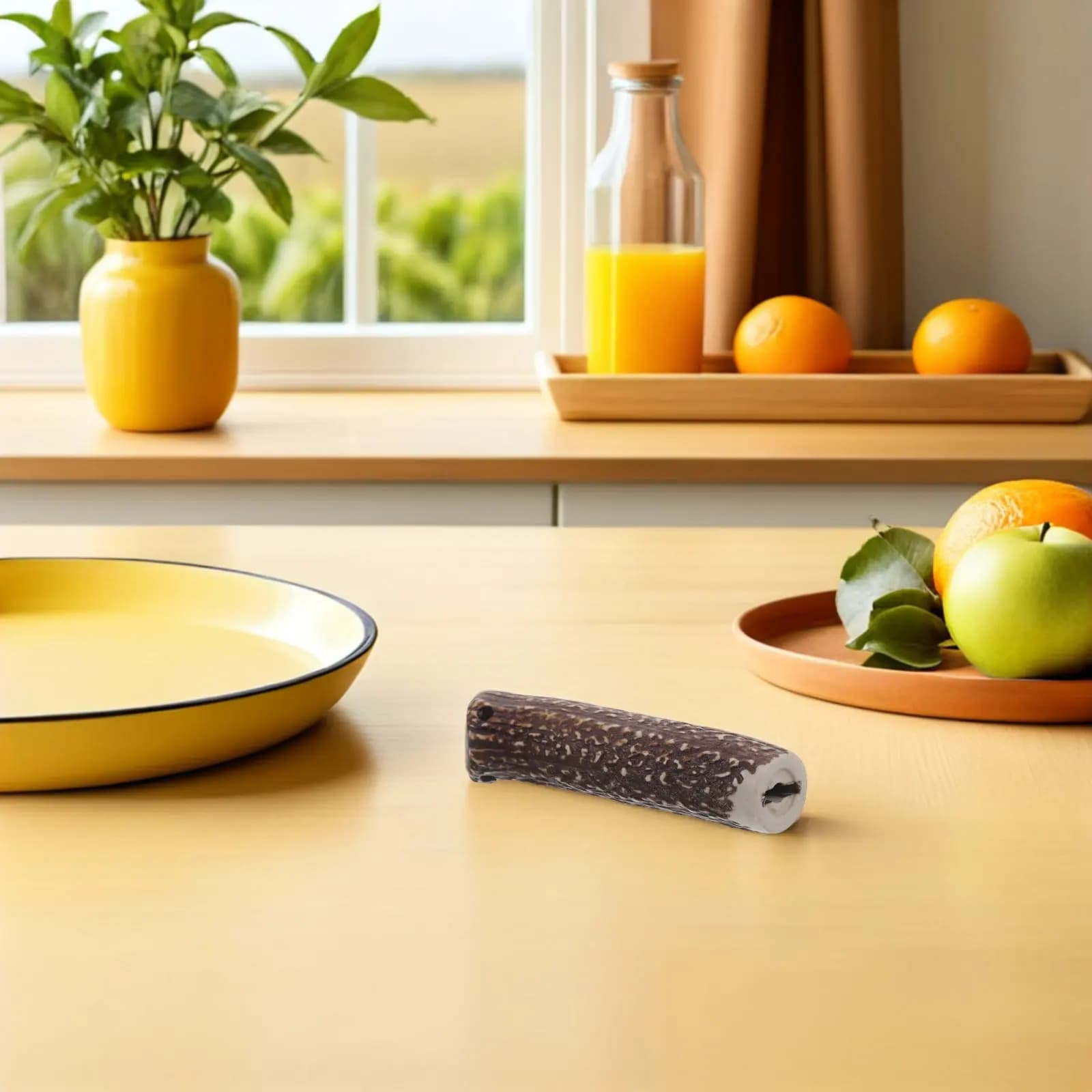 Manico di Ricambio in Corno di Cervo per Coltelli da Cucina, Impugnatura Ergonomica Antiscivolo per Coltelli Giapponesi, Manico Fai-da-Te
