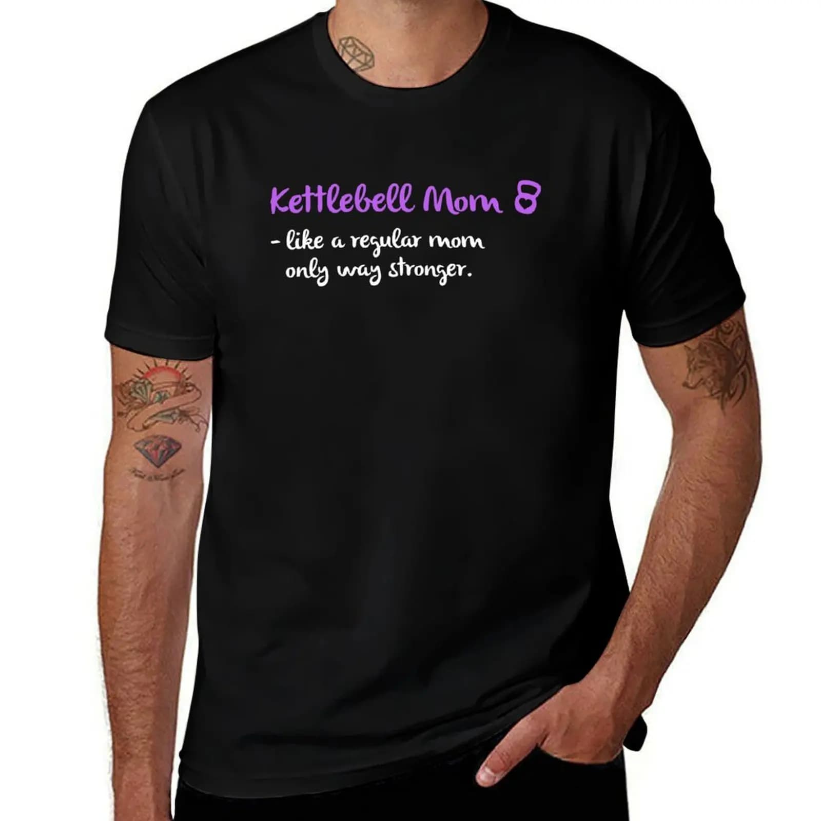 Strong Kettlebell Mom Gift T-shirt, party and festival shirt