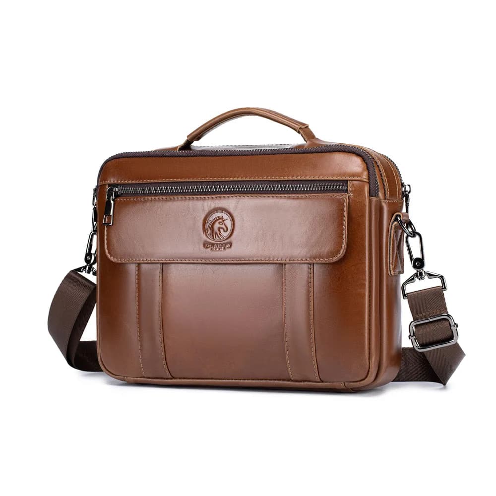New men's mini crossbody bag, leather bag, men's texture perfect single shoulder carry on bag, top layer cowhide crossbody bag,