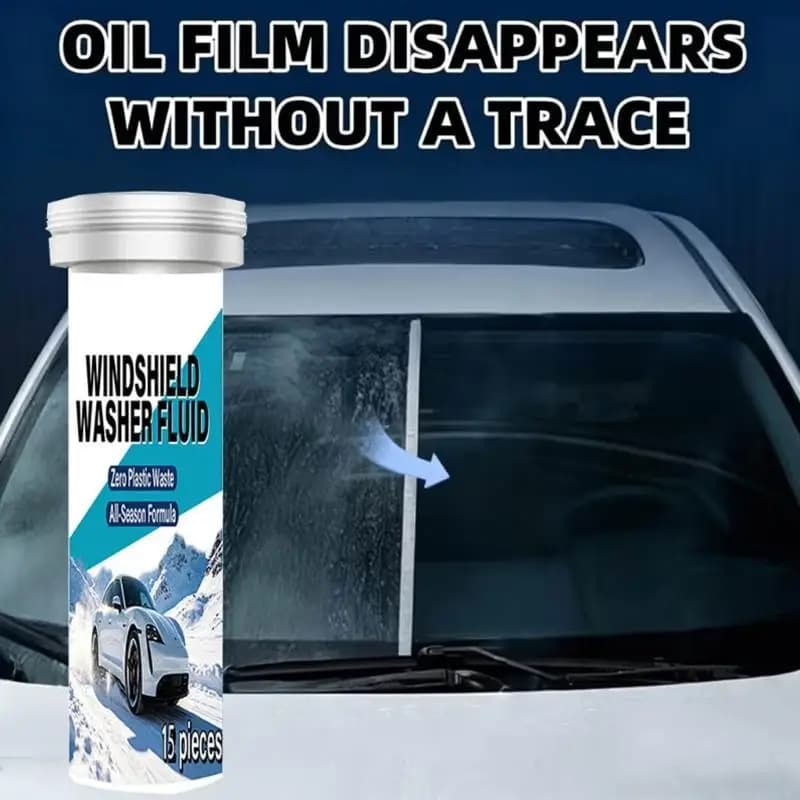 Very Concentrated Windshield Washer Tabs Safe Car Glass Cleaner Tablets for Paint Rubber & Glass No Clogging Remnant R6FB