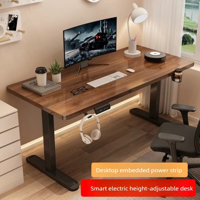 Struttura per Scrivania Elettrica Regolabile in Altezza con Presa Multipla, Postazione di Lavoro Intelligente per Gaming e Computer, per Casa e Ufficio