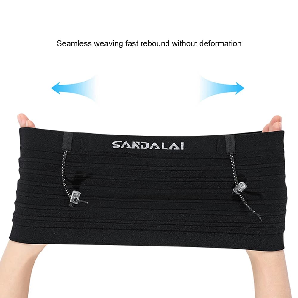 Men's Sports Waist Support Belt Runner Elastic Waist for Running Cycling Camping