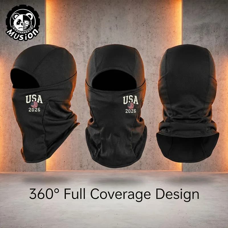 Musion Balaclava integral helmet with football print 2026 for motorcyclists