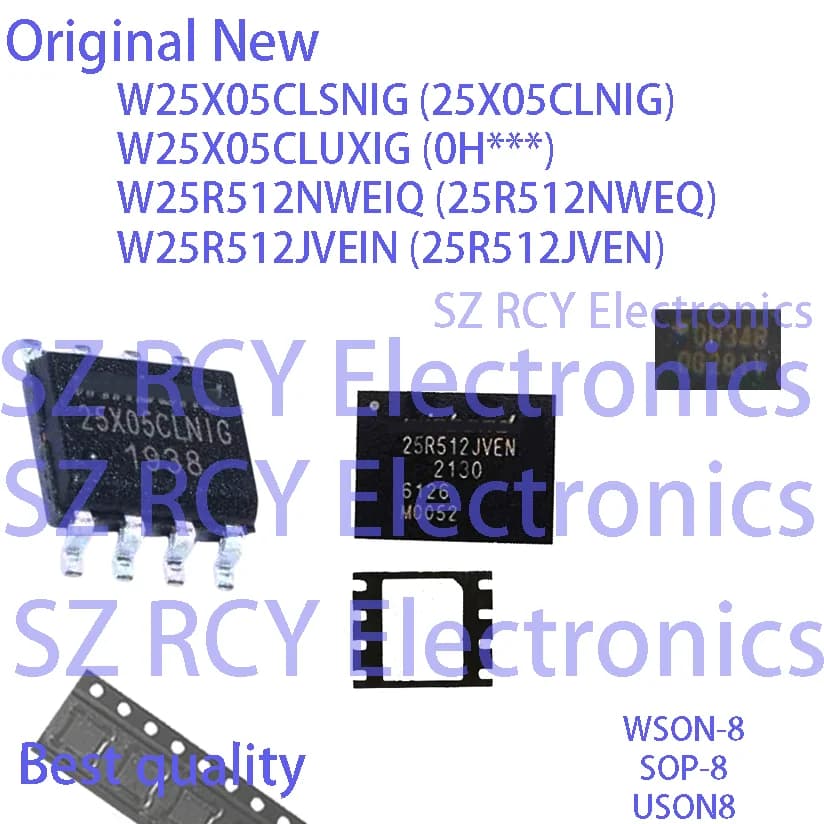 (2-30 pezzi) W25X05CLSNIG 25X05CLNIG W25X05CLUXIG 0H*** W25R512NWEIQ 25R512NWEQ W25R512JVEIN 25R512JVEN NOR FLASH IC CHIP