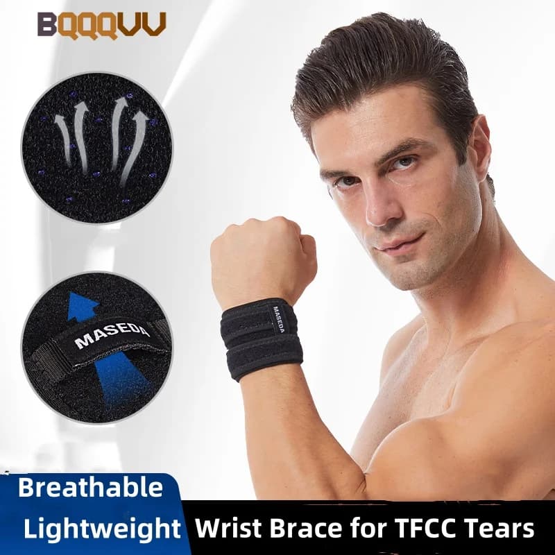 Supporto per Polso in Nylon per Lesioni TFCC, Fascia Regolabile, Protezione per Fitness, Tendiniti, Sindrome del Tunnel Carpale, Sollievo dal Dolore
