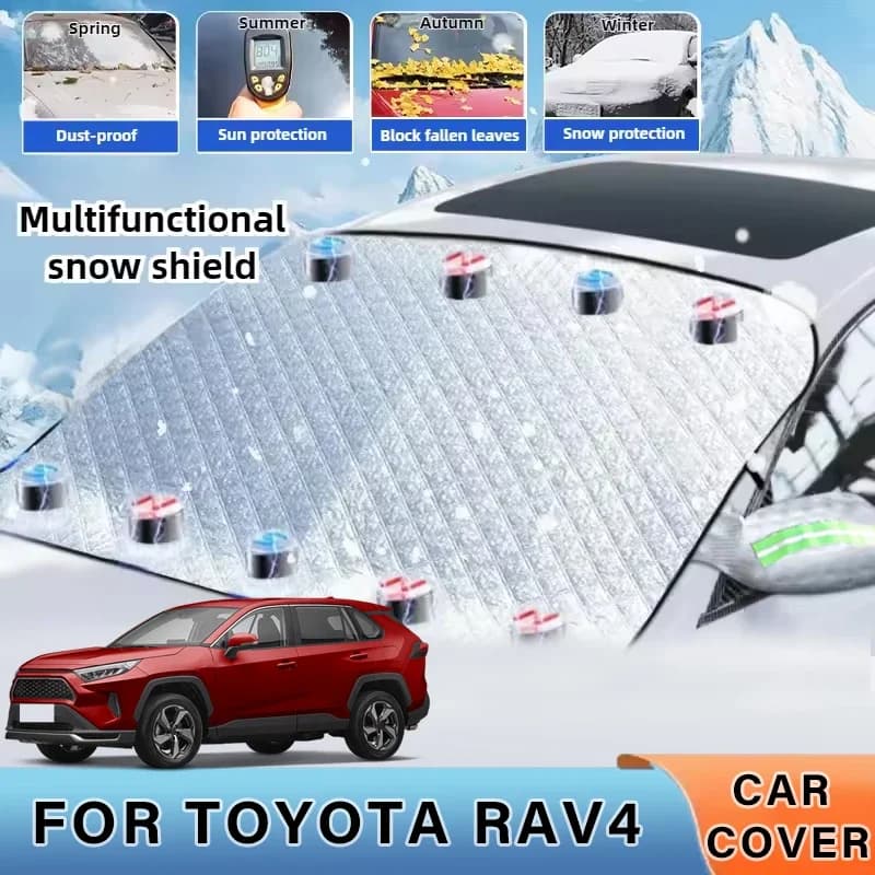 Addensato Auto Ora Parasole Parabrezza Copertura Con 5/9 Magneti Protezione UV Anti Snowboard Luce Solare Per TOYOTA RAV4