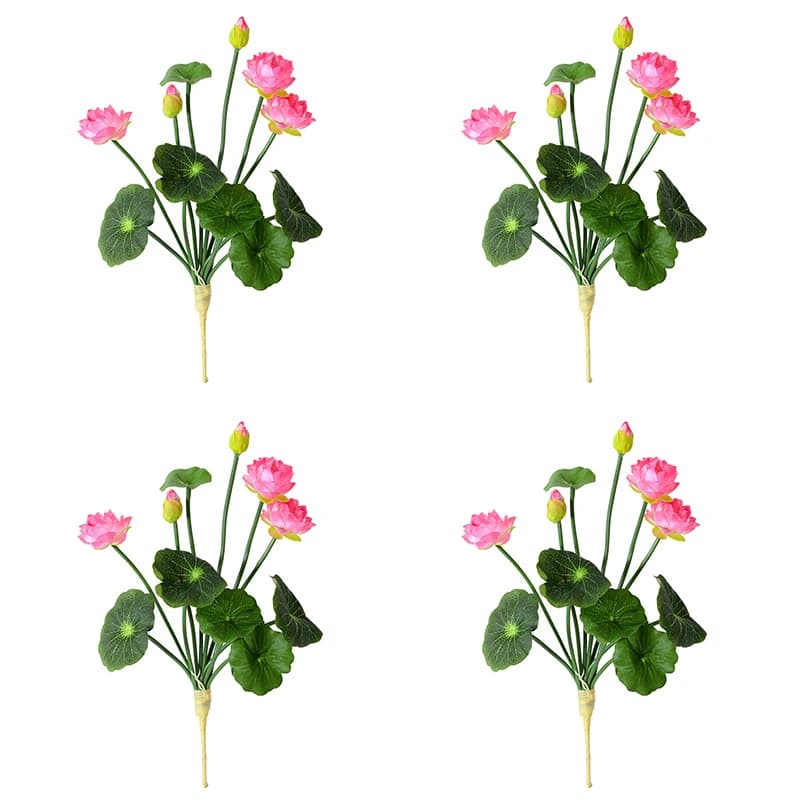 4 pz/lotto bella seta Mini fiori di loto artificiali matrimonio casa decorazione della tavola Bouquet organizzare pianta finta san valentino
