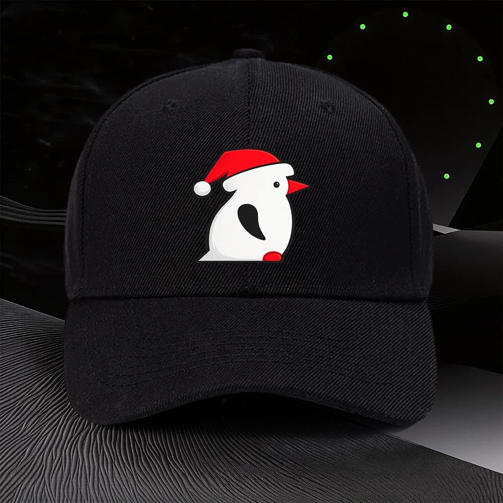 One Adjustable - Beanie with Penguin Print, Unisex Outdoor Sport Style, an Ideal Gift for Christmas, New Year, and Holiday Celeb