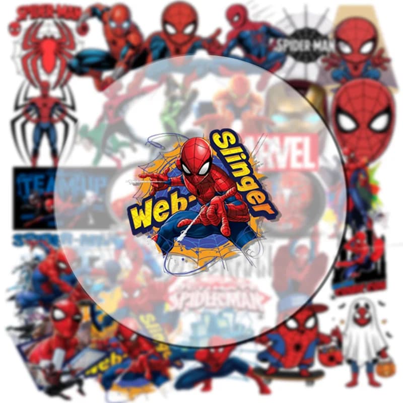 30Pcs Spider-Man Stickers, Waterproof PVC Cartoon Decals, DIY Decor for Luggage, Fridge, Motorcycle, Skateboard, Kids Gift