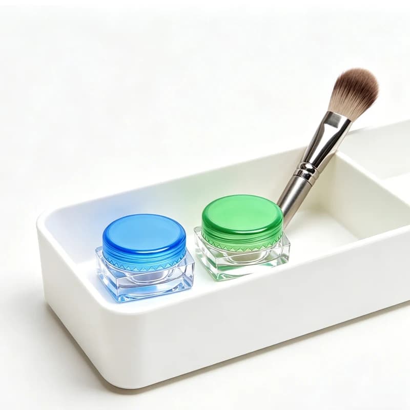 10Pcs 3g/5g Square Shape Cosmetic Jars Sample Pots Plastic Travel Containers For Eye Shadow Lip Balm Nails Powder Jewelry Creams