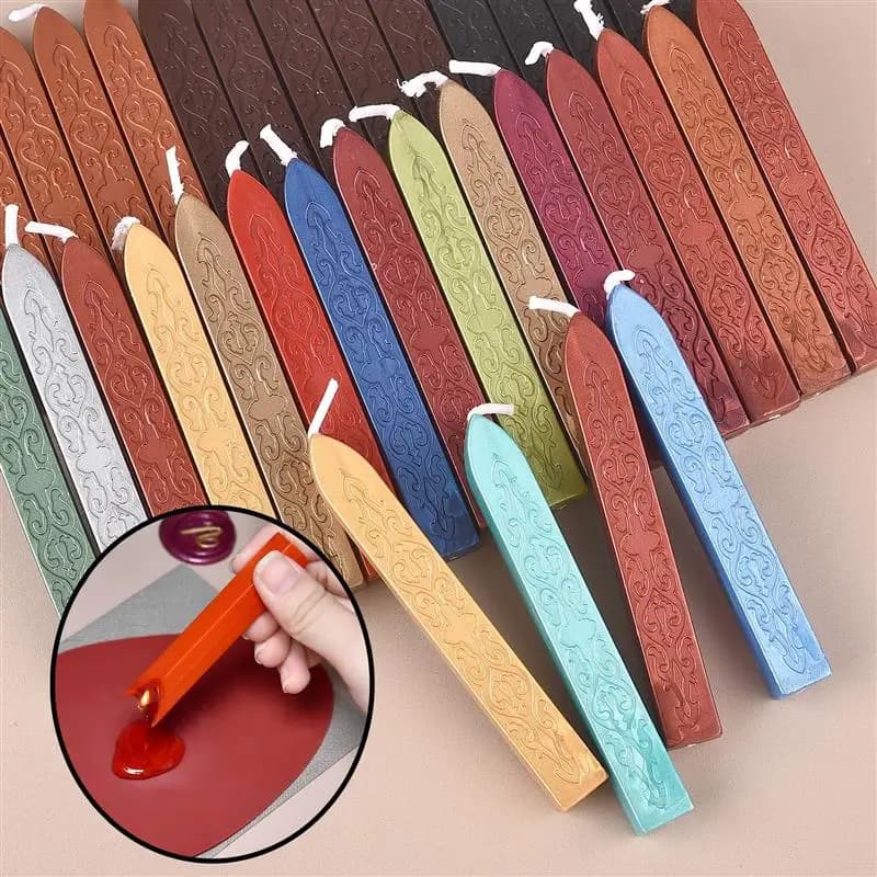 5 pz/pacco Cera Sigillante Freccia Nucleo Fuoco Lacca Cera Bastoni Bastone Timbri di Colore Solido Makings Per Sigillare Buste Inviti Regalo