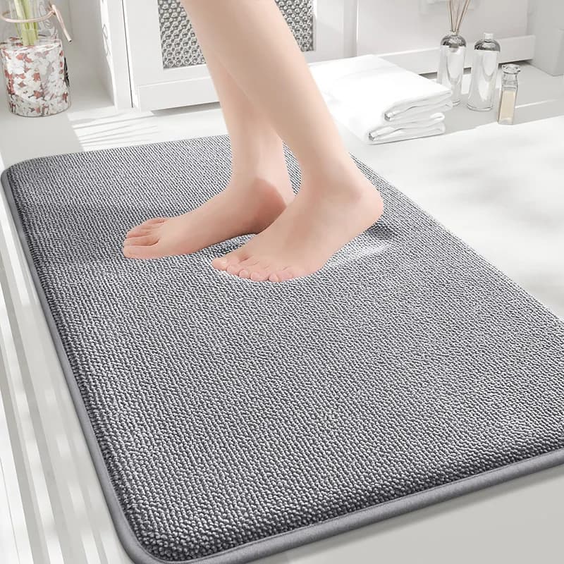 Granular bathroom floor mat, simple memory foam, thickened absorbent mat for the bathroom, non-slip carpet for the doorway