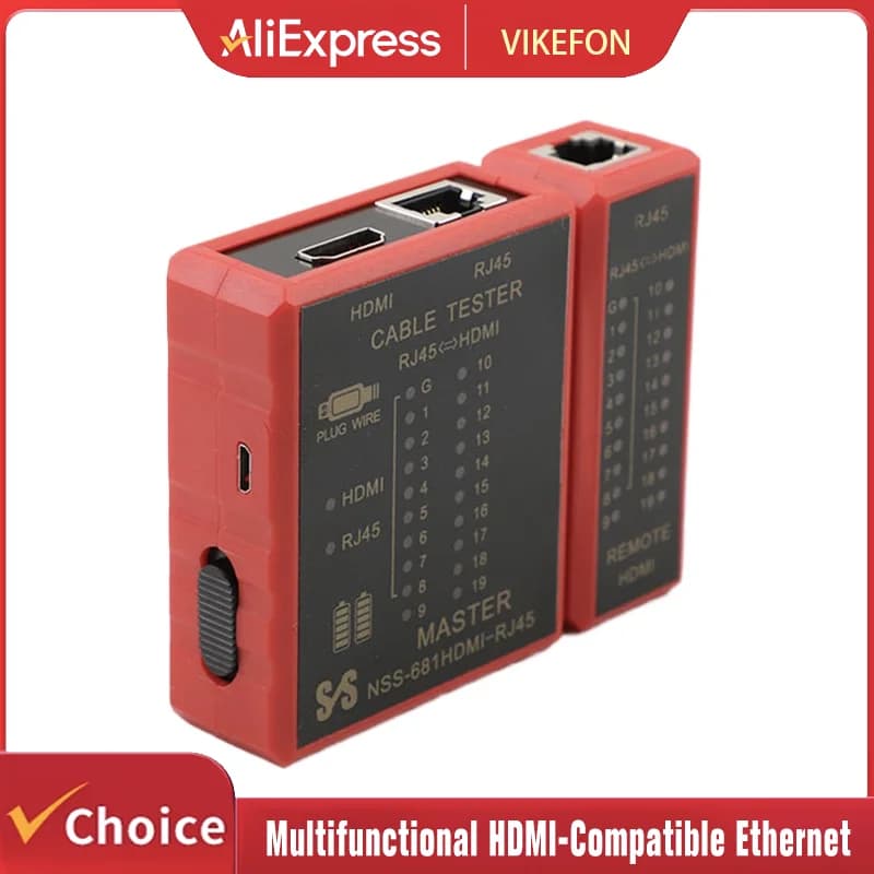 HDMI RJ45 Lan 8P8C POE Anti Burning RJ11 Compatible Multifunction Ethernet Tester Network Cable