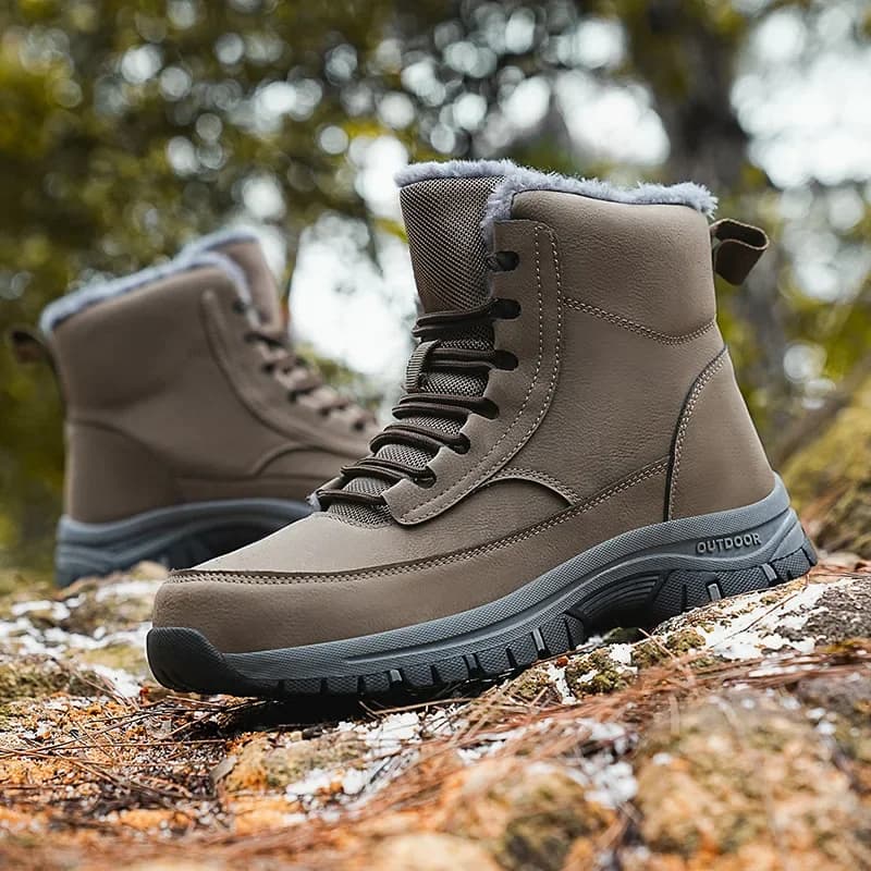 Stivali da neve da uomo Scarpe da uomo stringate Stivali invernali traspiranti da uomo Scarpe da uomo casual Stivaletti impermeabili Calzature Scarpe da lavoro