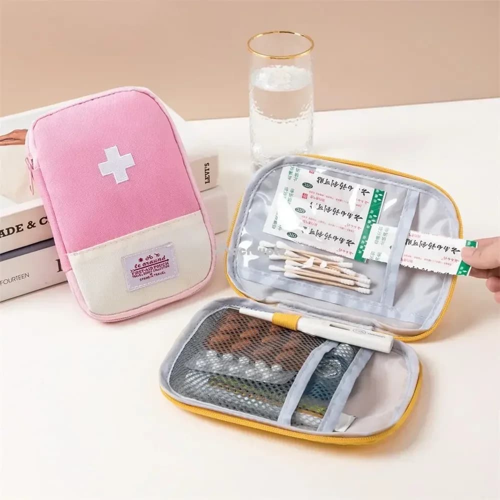 Kit di pronto soccorso portatile, custodia medica da viaggio, borsa di emergenza per campeggio all'aperto, mini organizer per pillole