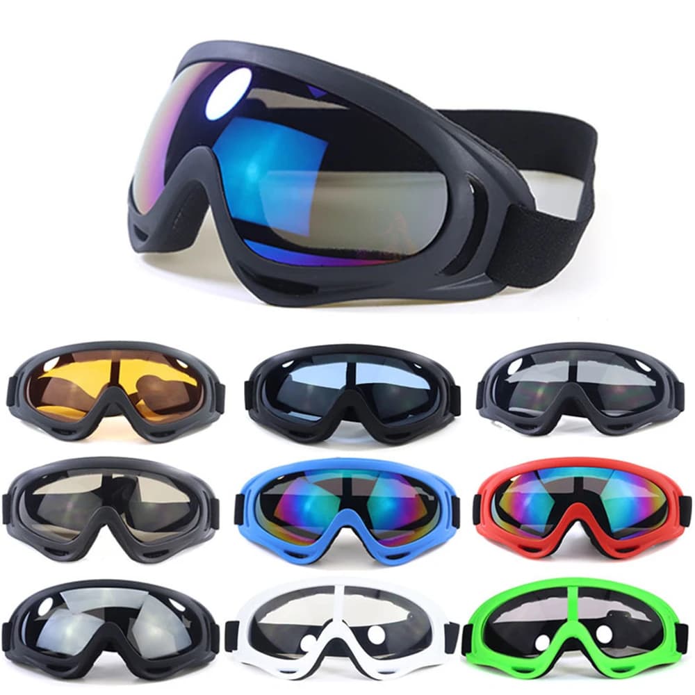 Occhiali da moto Occhiali da sole da motocross antiriflesso Occhiali da sci sportivi Antivento Antipolvere Accessori per protezioni UV