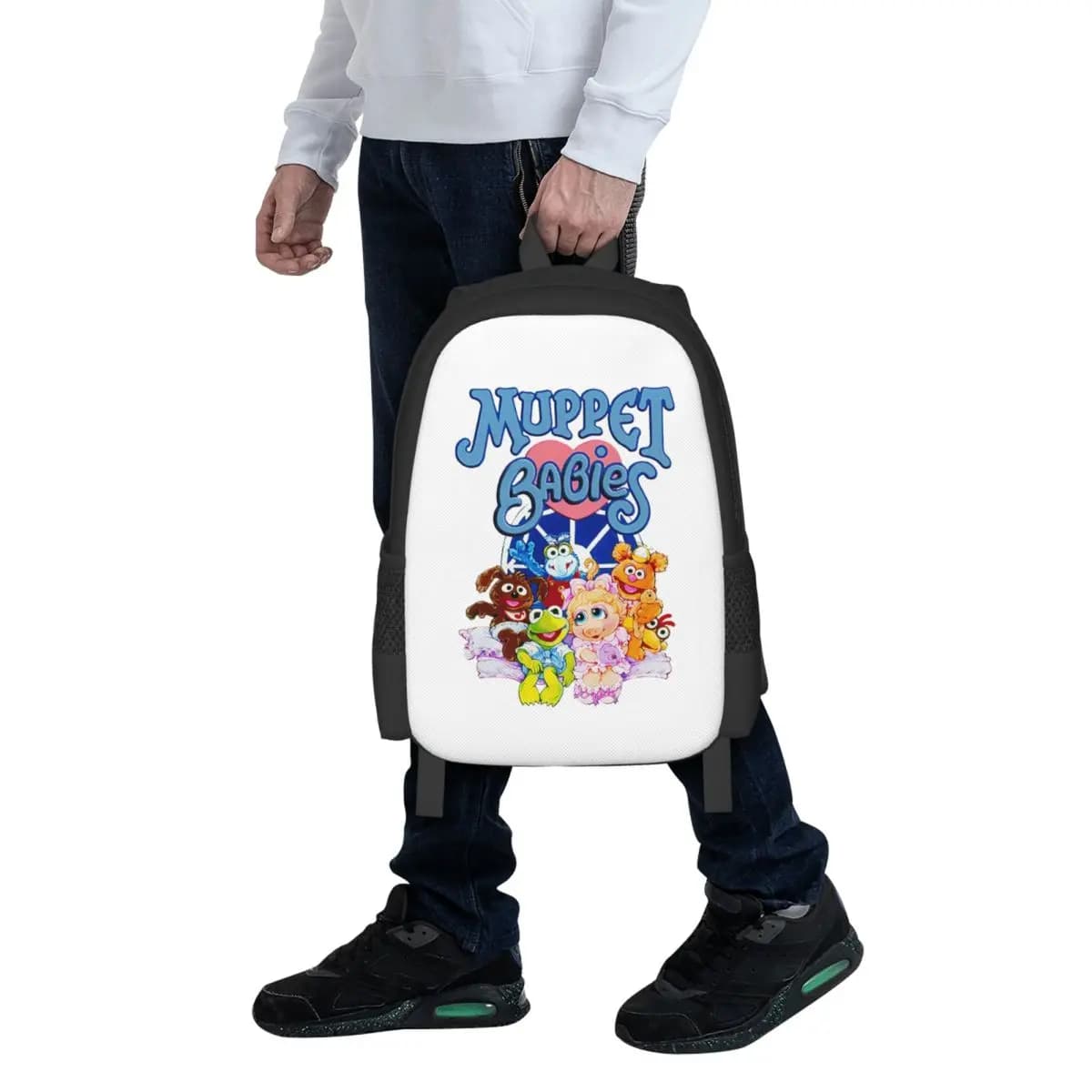 Zaino per studenti Muppet Babies, borsa da scuola, zaino da viaggio per escursioni, per uomo e donna, borsa a tracolla alla moda