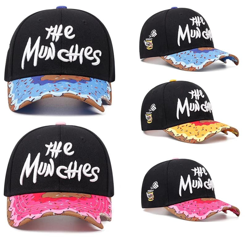 2024 Nuovo Fastball CAP Lettera Ricamo Anguria Stampa Cappelli Hip-Hop Outdoor Regolabile Casual Berretti da baseball Protezione solare Cappello