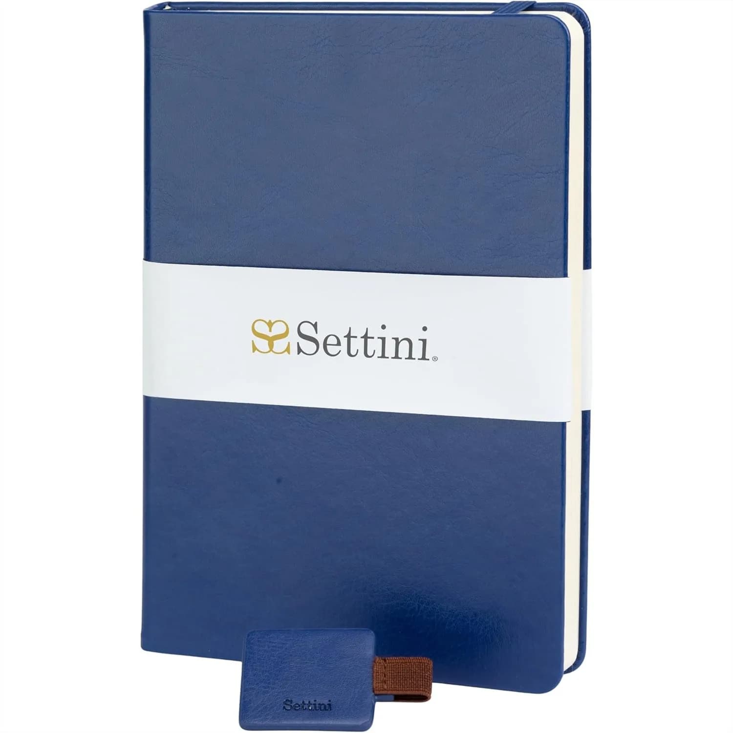 A5 Vegan Leather Journal Notebook with 192 Bleed-Free Pages, Lay-Flat Design, Pen Loop & Inner Pocket, Saphire Blue Executive