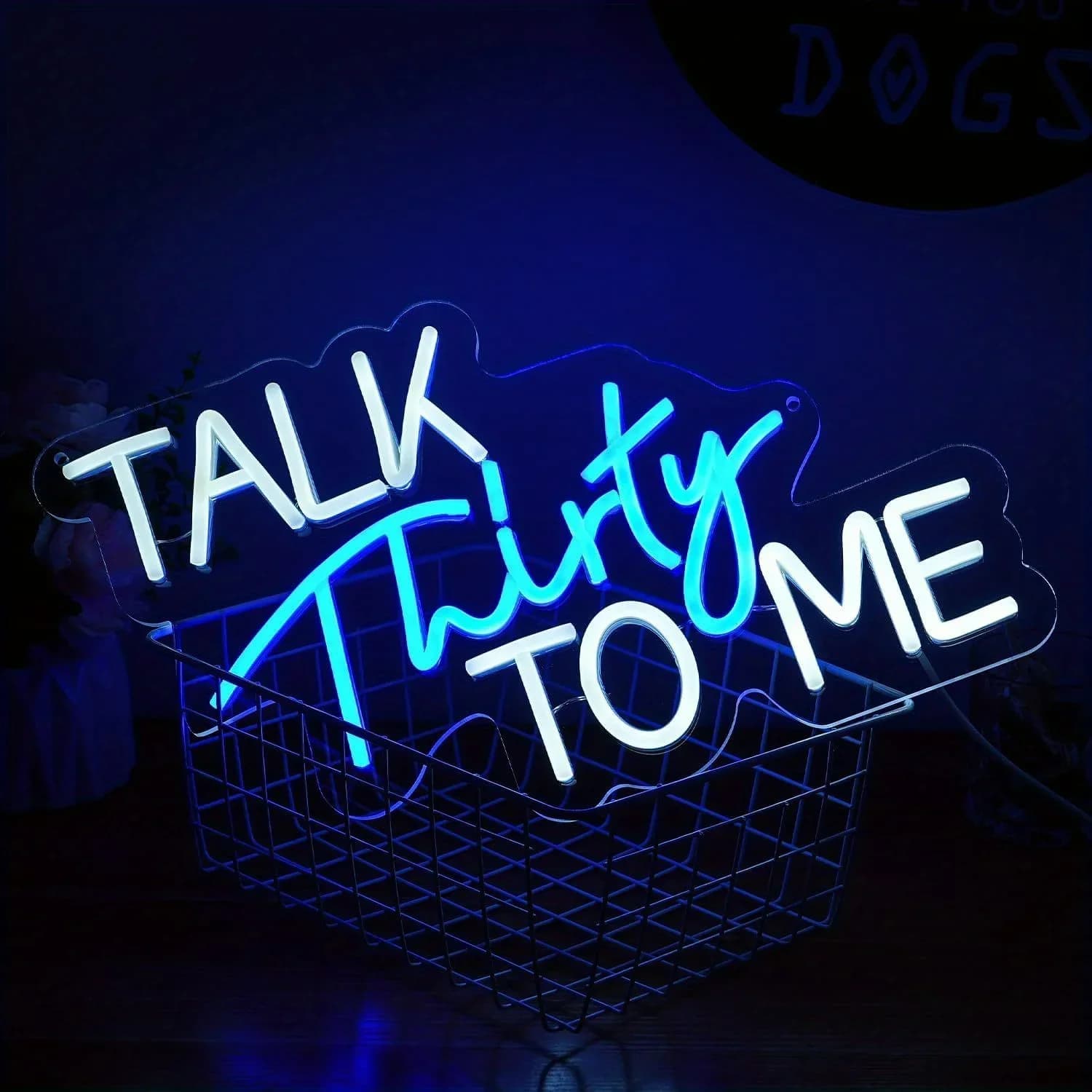 Insegna al Neon 'Talk Thirty To Me' Alimentata via USB, Luce LED Neon Dimmerabile per Bar, Club, Camera da Letto, Bagno, Aula, Pub, Feste, Decorazione Murale