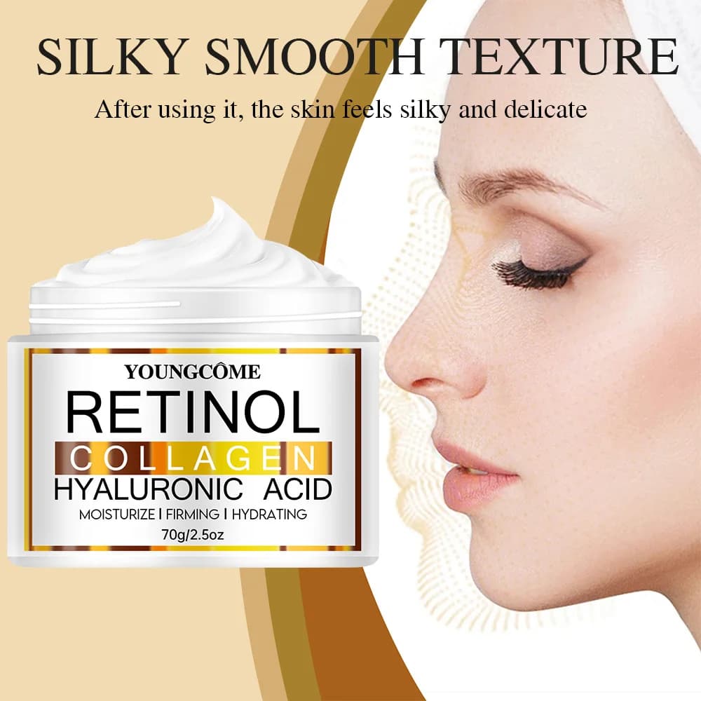 Retinol Cream For Face Hydrating Nutrient Rugs Smooth Lifting Collagen Hyaluronic Acid Skin Care Cosmetic Products