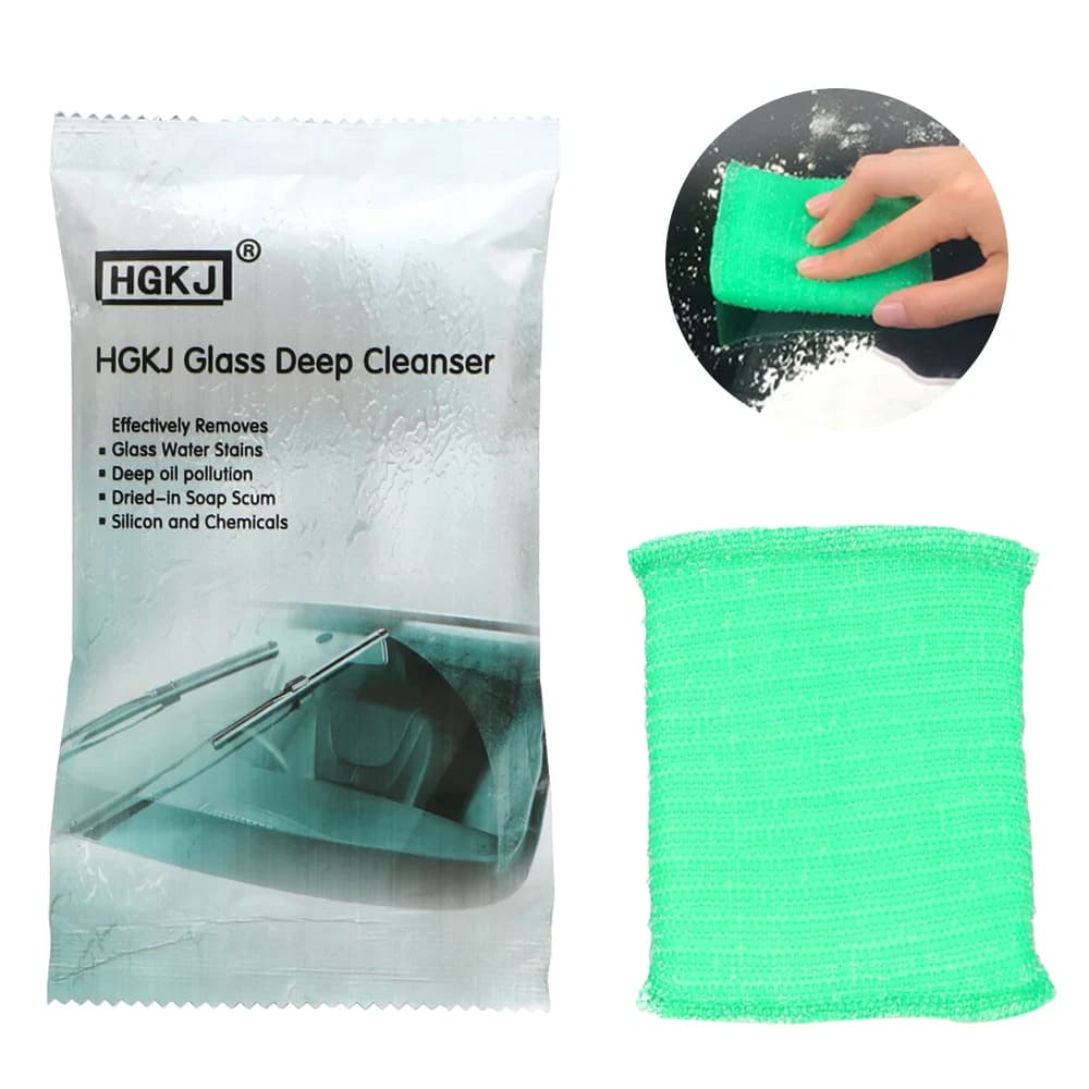1PC HGKJ Scratches Repair Care Remove Oil Film Car Window parabrezza accessori per la pulizia della superficie dell'auto spugna magica