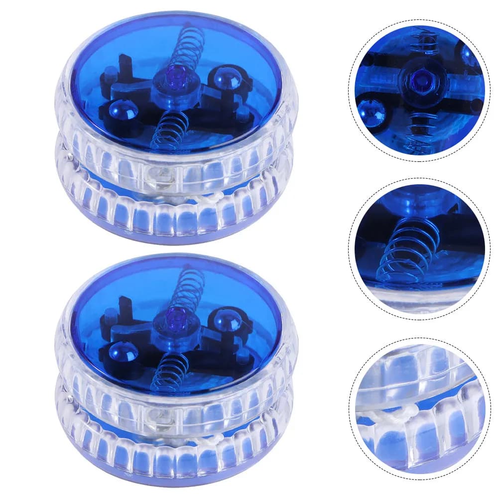 2 Pezzi Yo-Yo Luminosi a LED, Palline Yo-Yo Colorate Lampeggianti per Bambini, Coordinazione Occhio-Mano, Divertimento all'Aperto, Gioco Educativo