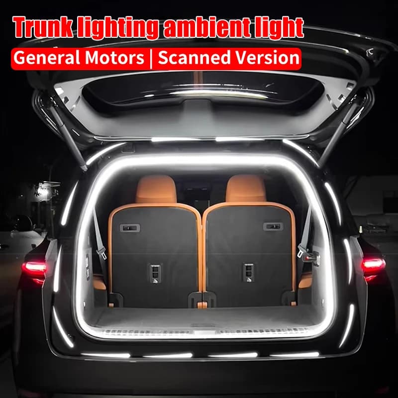 Baule di un'auto Luce che scorre dinamica Striscia On/Off Scansione Tronchi Luci Lampada d'atmosfera flessibile impermeabile Accessori per SUV per auto