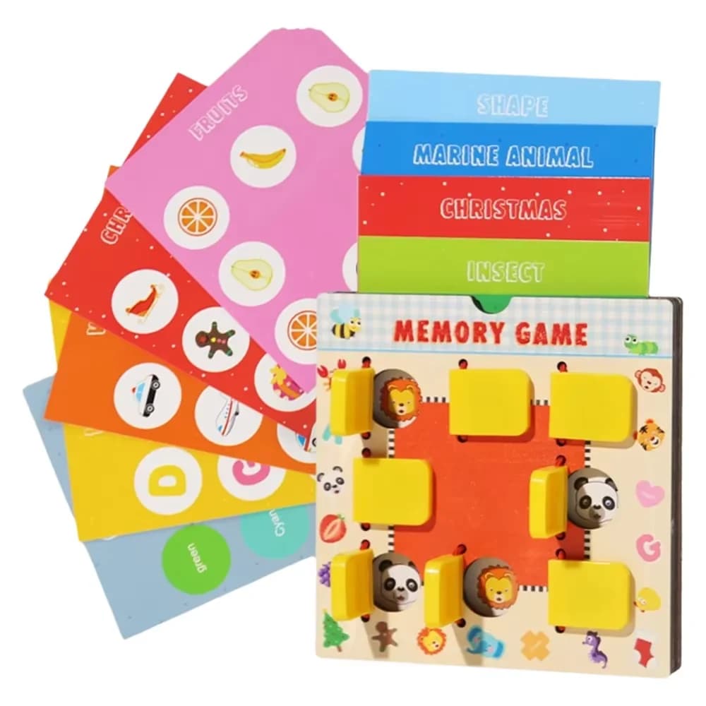 Wooden Memory Chess Toy For Children Logical Thinking Training Montessori Memory Training Early Education Brain Development