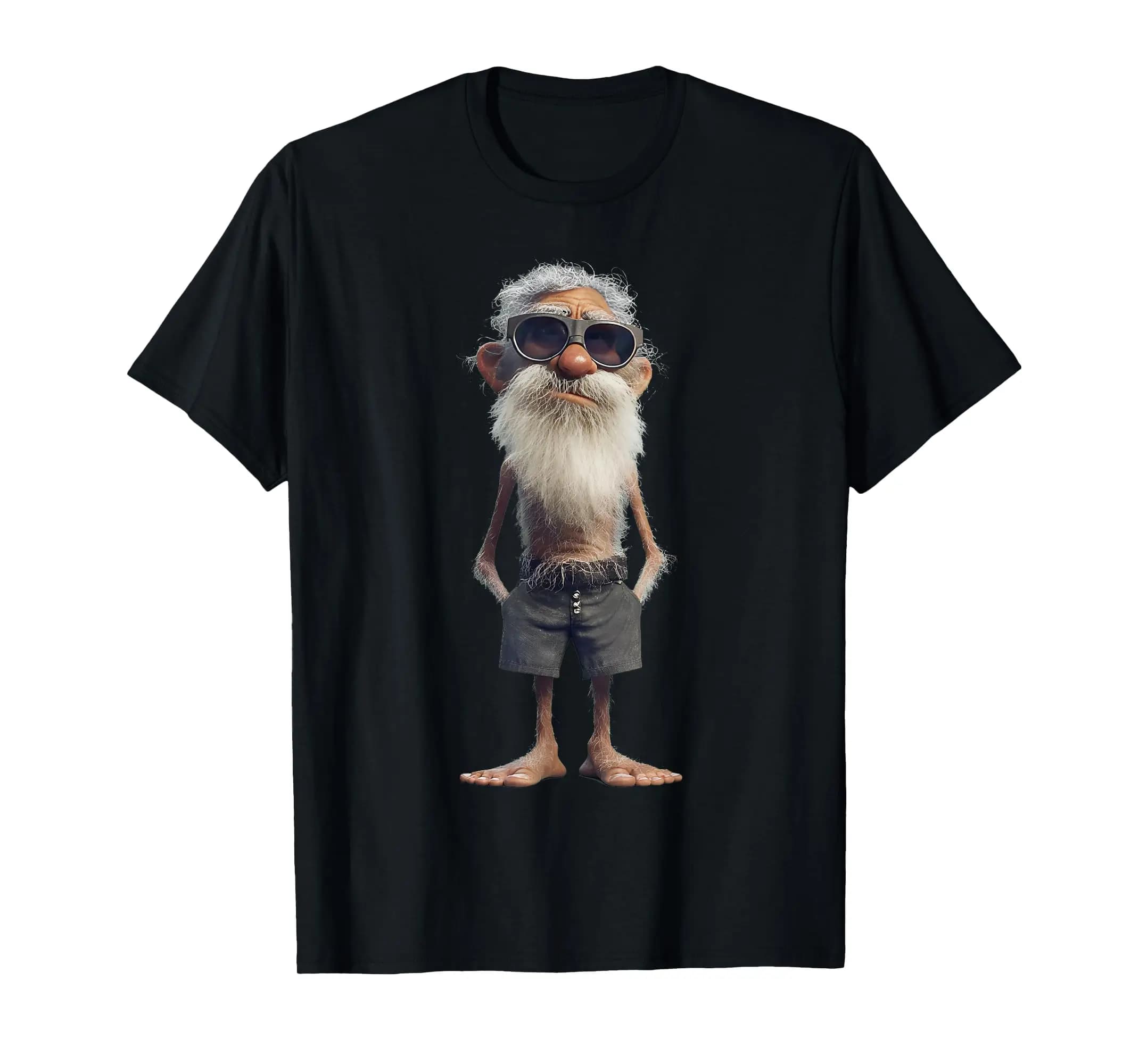Cool Old Man with White Beard and Sunglasses T-Shirt