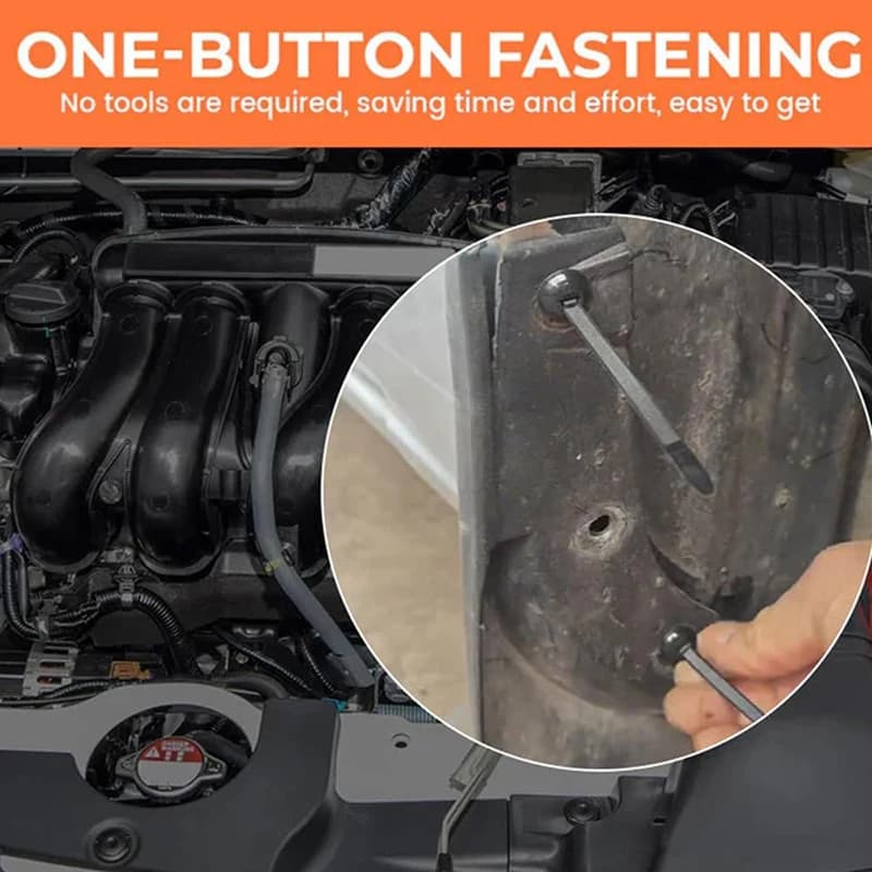 Fascette per cavi in nylon resistenti con design a bottone a perno Fascette autobloccanti Fibbia Strumento di riparazione auto Gestione dei cavi