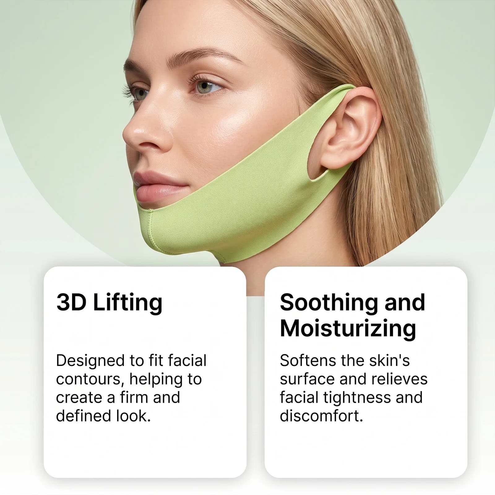 4PCS Cactus V-Shaped Firming Lifting Mask,Lift Facial Double Chin & Jawline Collagen Hydrating Gel Tape with Centella Asiatica