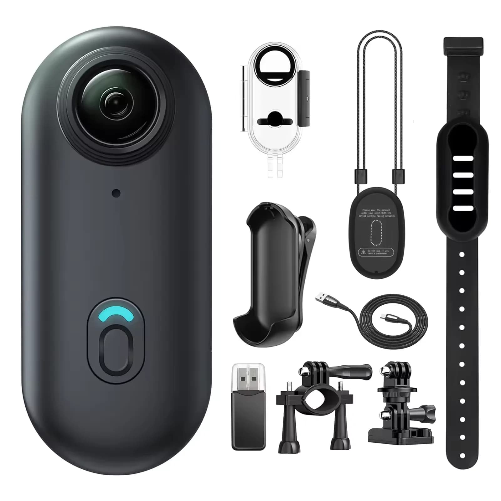 Mini Action Camera 4K Magnetica WiFi, Body Cam Tascabile Ultra Compatta Impermeabile per Vlog, Registrazione Ciclismo e Casco Moto