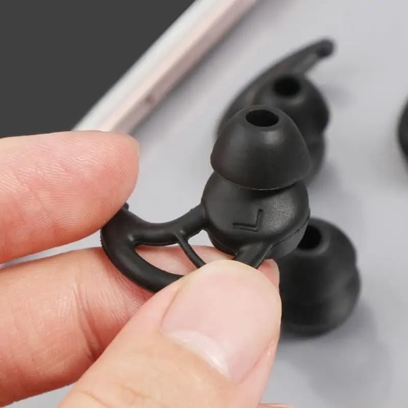 E56B 2 paia cuscinetti auricolari in silicone morbido auricolari per auricolare custodia in silicone gancio per l'orecchio per