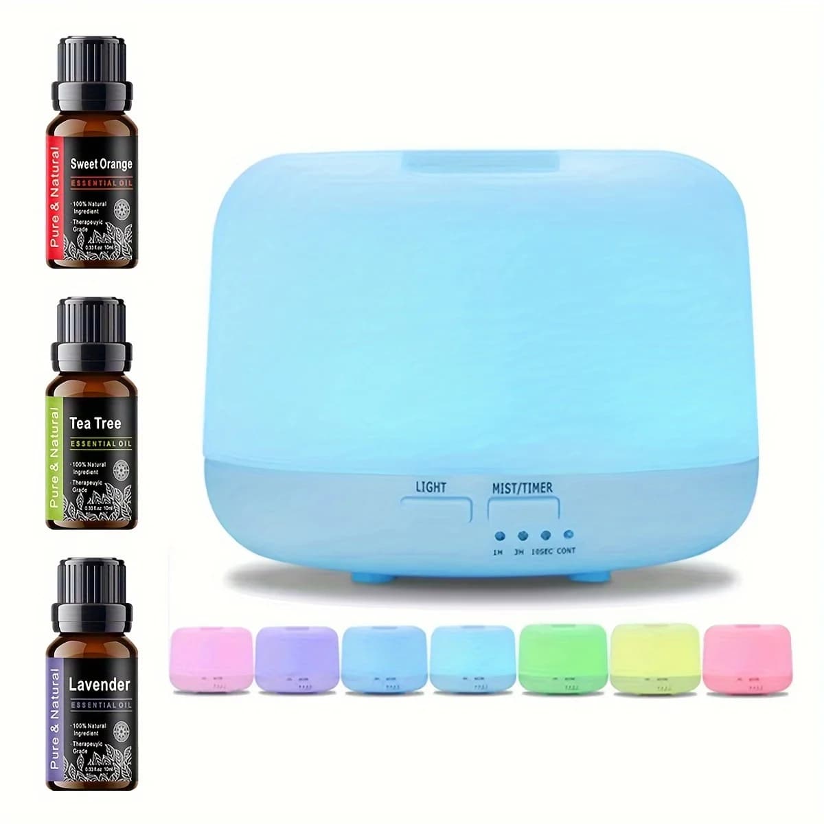 Diffusore per umidificatore domestico Diffusore di olio da 10,14 once Mist Maker con 3 oli Profumo diffusore di profumo domestico