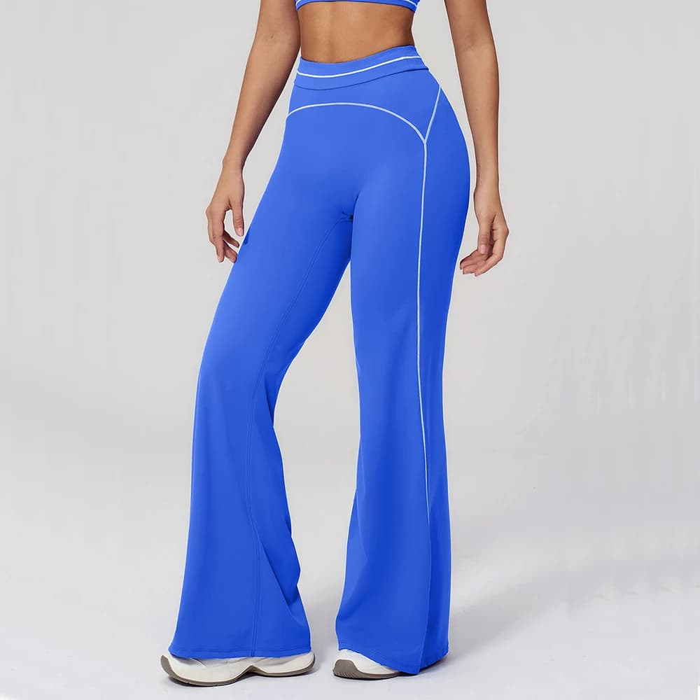 Leggings da Yoga per Donna, Pantaloni Sportivi a Vita Alta e Gamba Larga per Fitness, Corsa e Ciclismo, Abbigliamento da Palestra