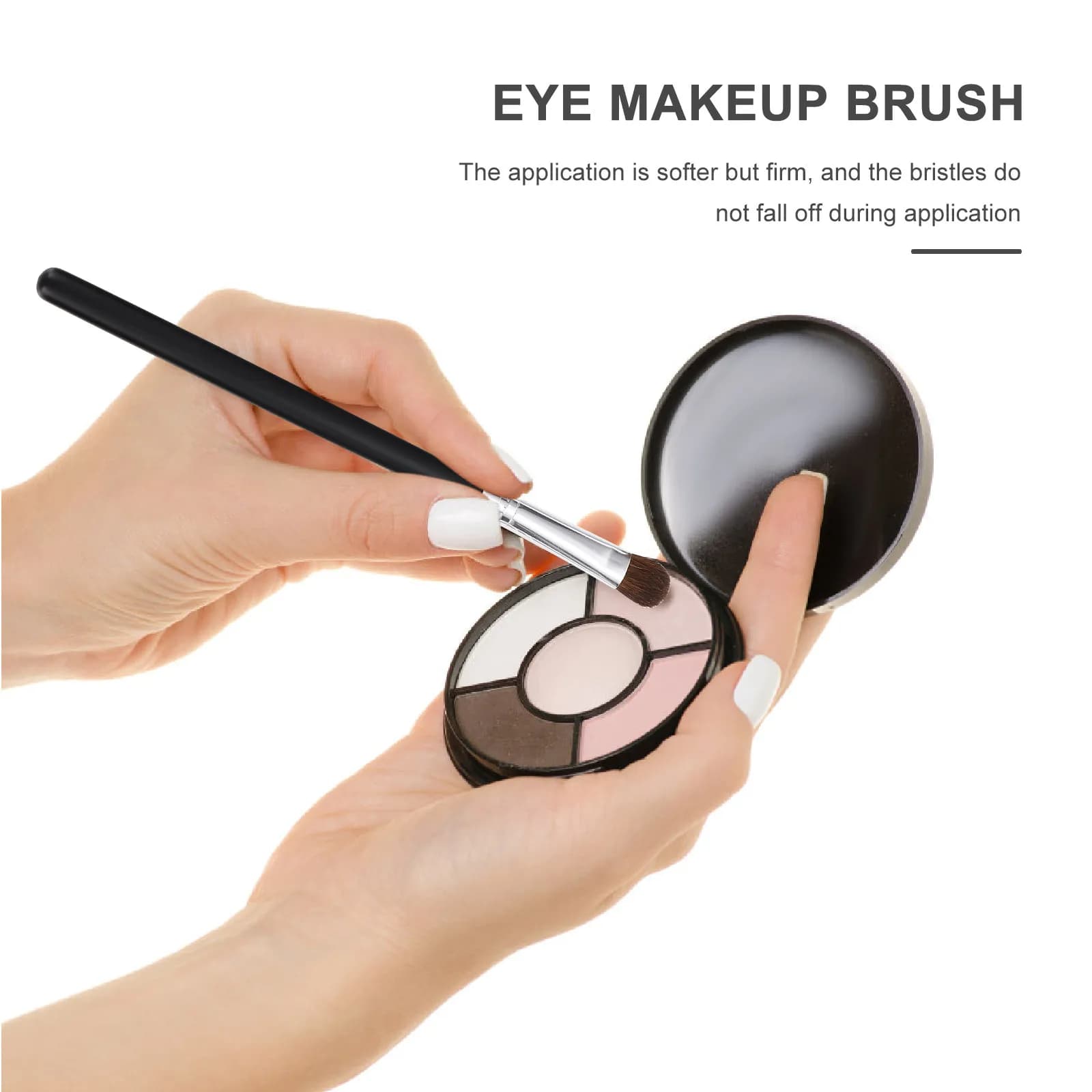Set di 7 Pennelli Premium per Trucco Occhi, Setole Morbide e Dense, per Ombretto ed Eyeliner, Strumenti Cosmetici Portatili per Donne, Perfetti per il Trucco Occhi