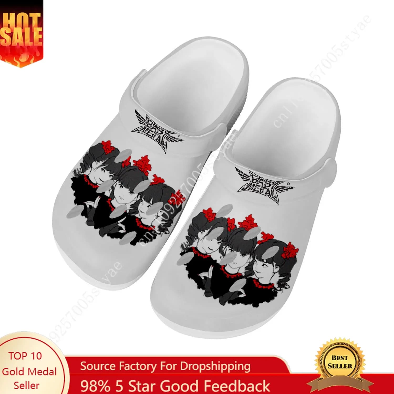 Sandali Babymetal Idols Heavy Metal Band, Scarpe Acquatiche Uomo Donna, Zoccoli da Giardino, Ciabatte Personalizzate Traspiranti con Fori per Spiaggia