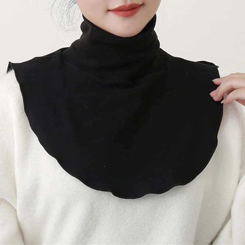 Moda alta Nack colletto finto fazzoletto da collo colletti staccabili tinta unita sciarpa calda invernale colletto della camicia da donna