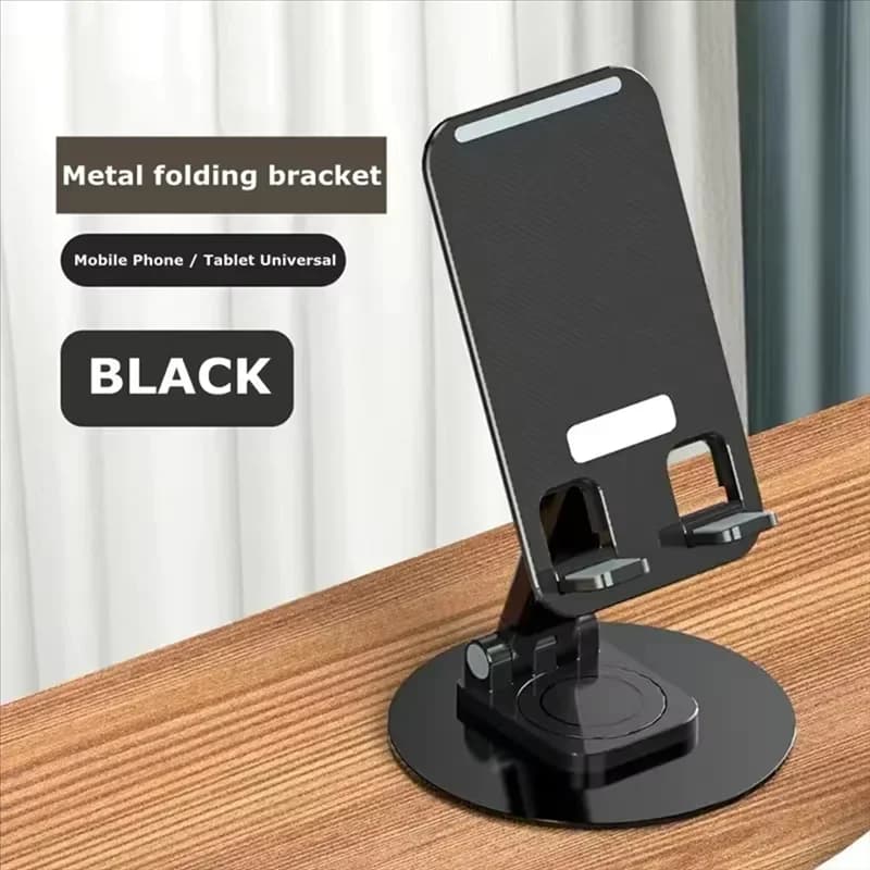 N11R Portatile 360 ° Supporto per tablet per telefono con rotazione Supporto pigro da tavolo regolabile in altezza Staffa in lega di alluminio ABS