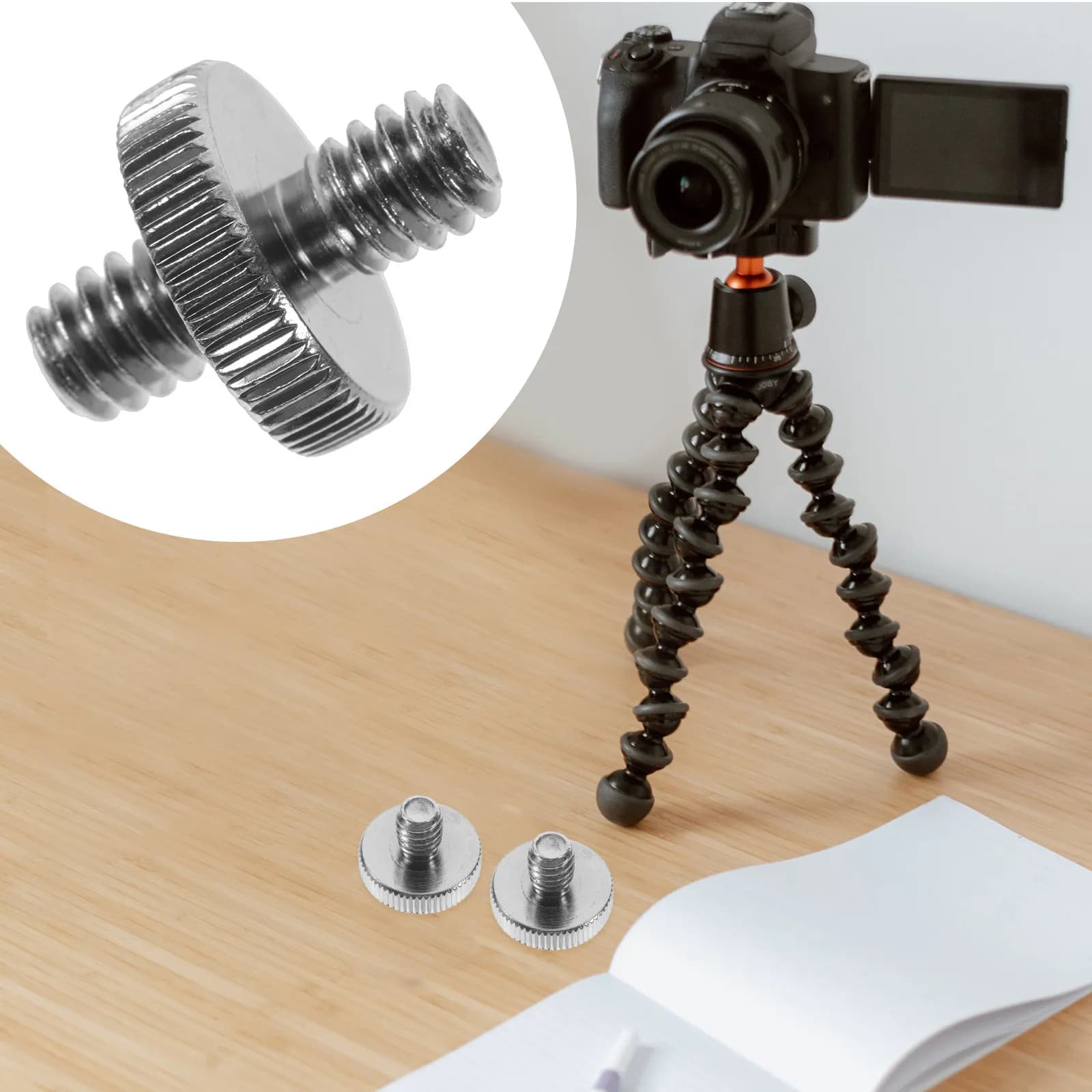 Vite per treppiede, vite per fotocamera, vite per montaggio action cam/4 fotocamere, parti per montaggio fotocamera, vite per montaggio treppiede