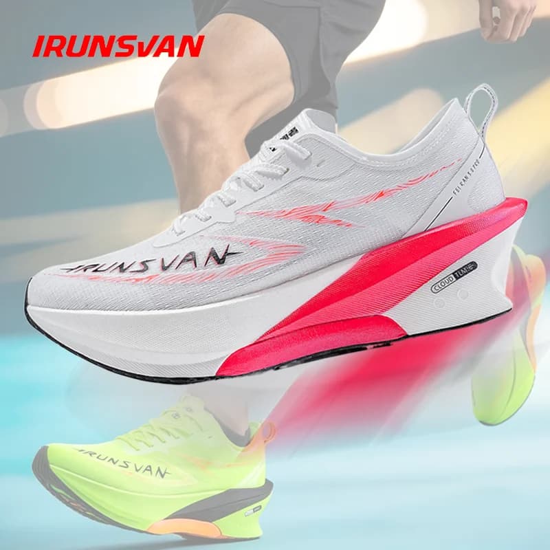 IRUNSVAN Scarpe da Corsa GT3.0 con Cuscinetto d'Aria a Tutta Pianta e Piastra in Carbonio per Uomo e Donna, Sneakers Sportive per Maratona 26125（1）