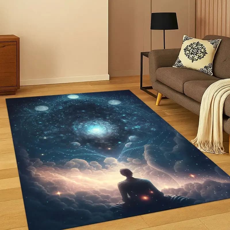 Yoga Mat Energy Cosmics Rainbow 30 Chakra for Meditation, Bedroom Mat, Living Room, Sofa, Zerbino, Home Decoration, Kids Area Anti-slip Mat