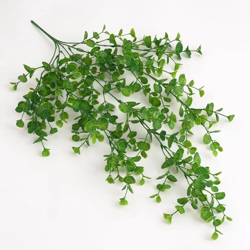 Artificial Edera Green Leaves, Eucalyptus Plants, Hanging Decorations for Living, Door, Wedding, Fai-da-Te Materials for Festival
