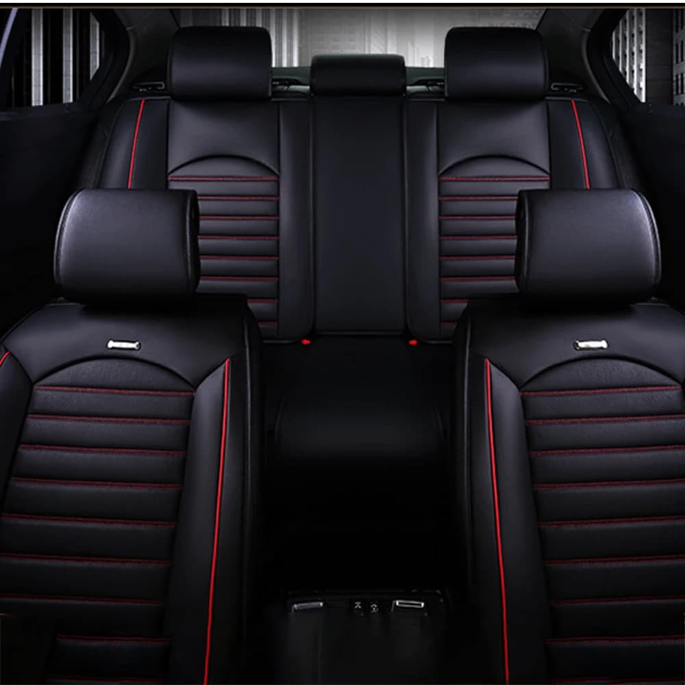 PU Leather Car Seat Cover for All Seasons, Full Protection Universal Raincoat for Sedan, SUV, Pick-up