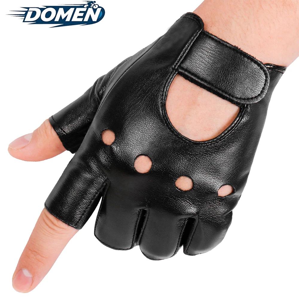 DOMEN Gloves half finger unisex synthetic leather Riding equipment Guide Motorcycle Gloves for fitness gymnastics