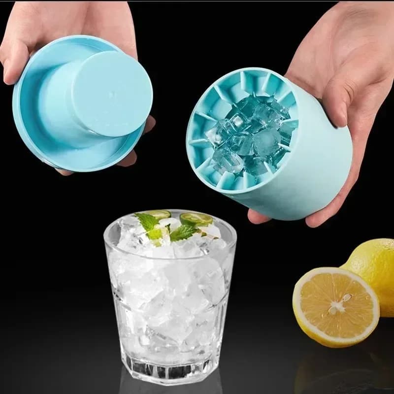 Stampo per ghiaccio circolare rivoluzionario in silicone: ideale per creare cocktail estivi e bevande fredde!